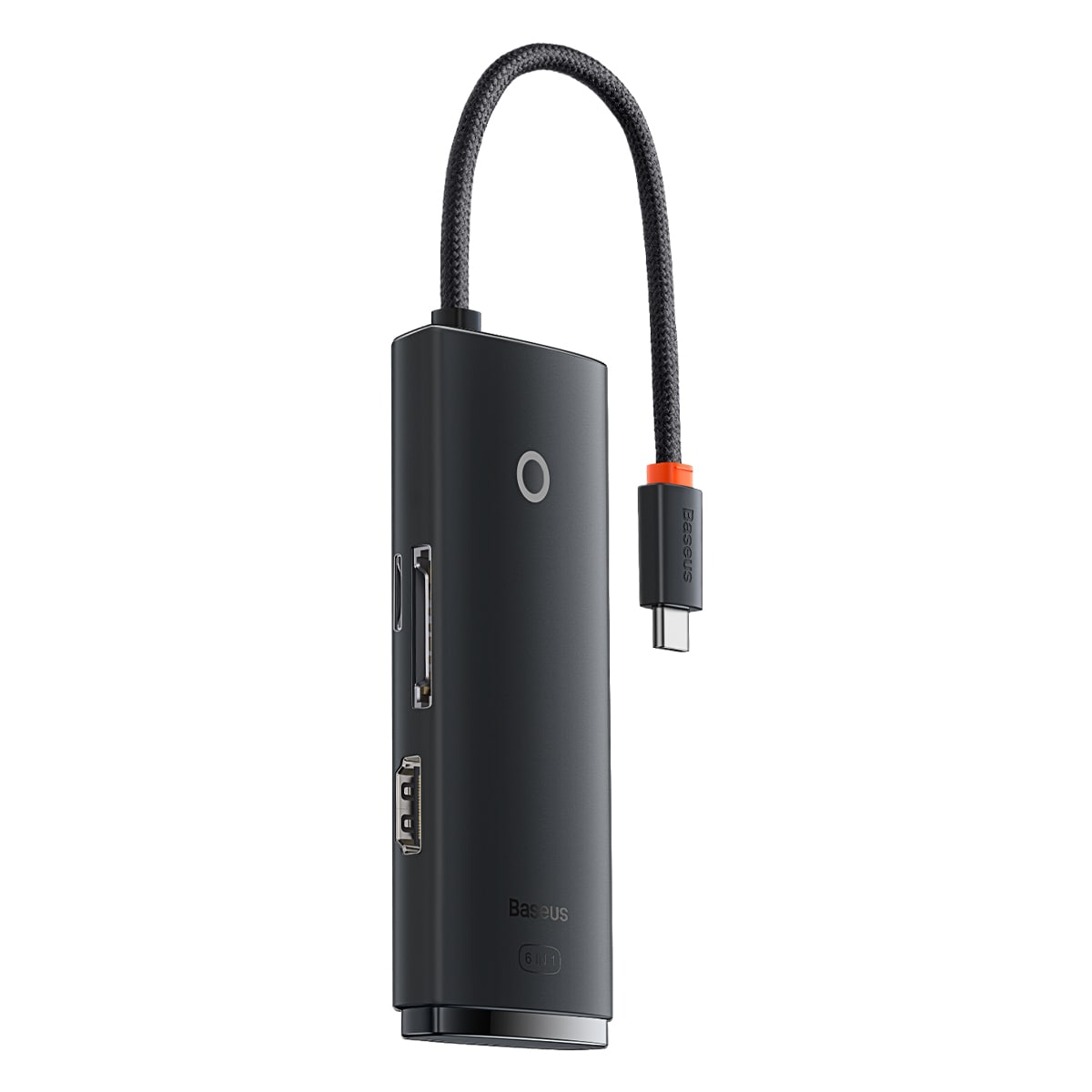 Baseus Lite Multifunktiokeskus USB Type C HUB - 2 x USB 3.0 / USB C / HDMI / SD/TF OTG musta