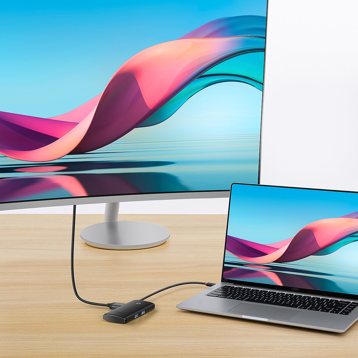 Baseus Lite USB C HUB - 2 x USB 3.0 / USB C PD / HDMI 1.4 / SD / TF, musta (WKQX050101)