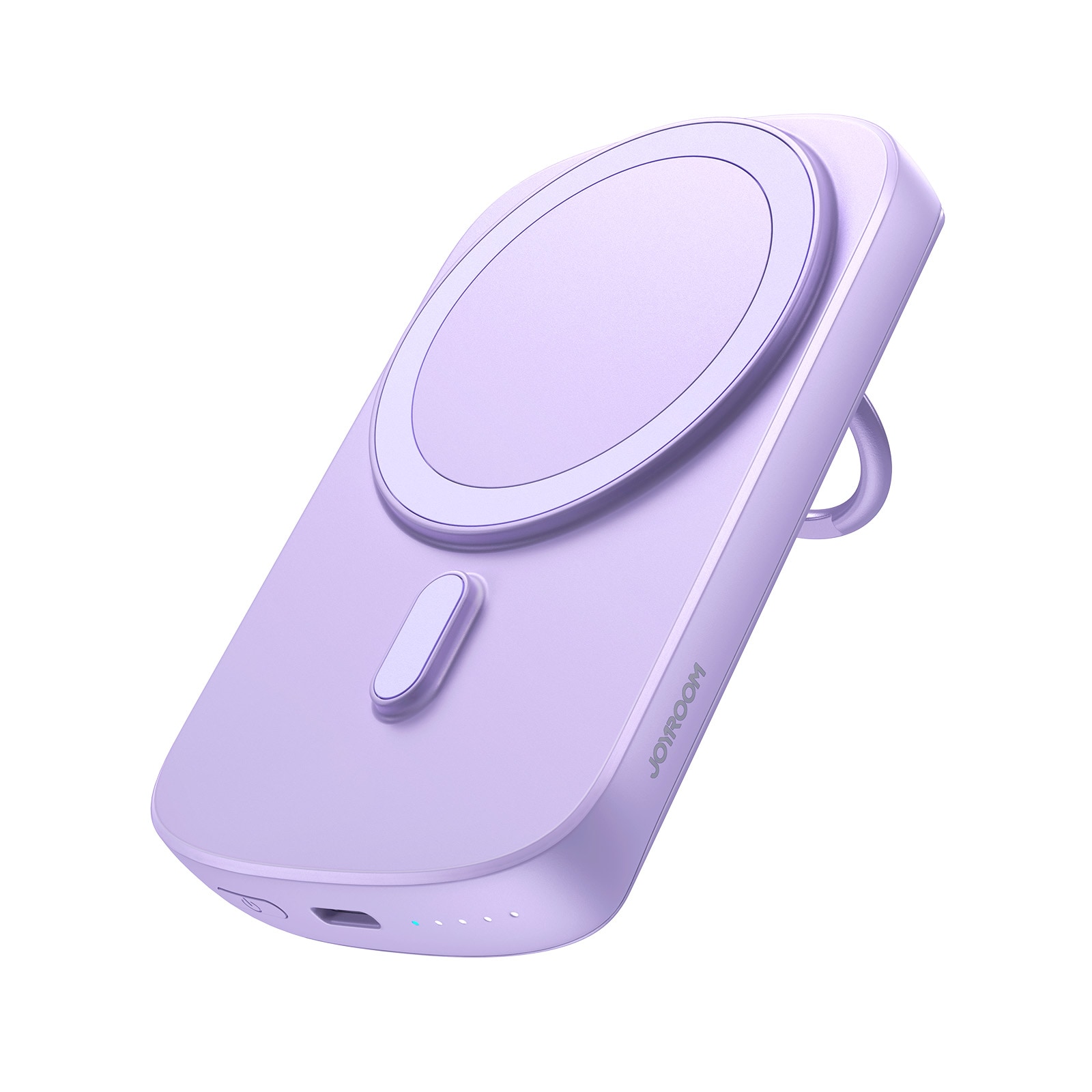 Langaton tehopankki 6000mAh Joyroom JR-W030 20W MagSafe renkaalla ja jalustalla - violetti