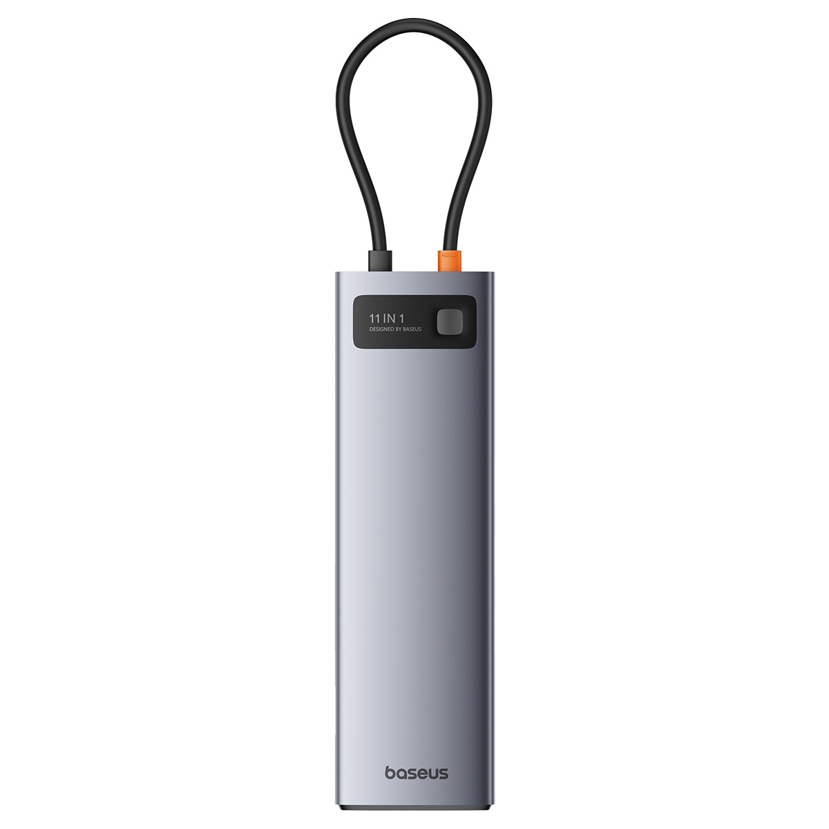 HUB 11in1 Baseus Metal Gleam Series USB-C PD / 3x USB-A 3.0 / HDMI / VGA / AUX / RJ-45 - harmaa