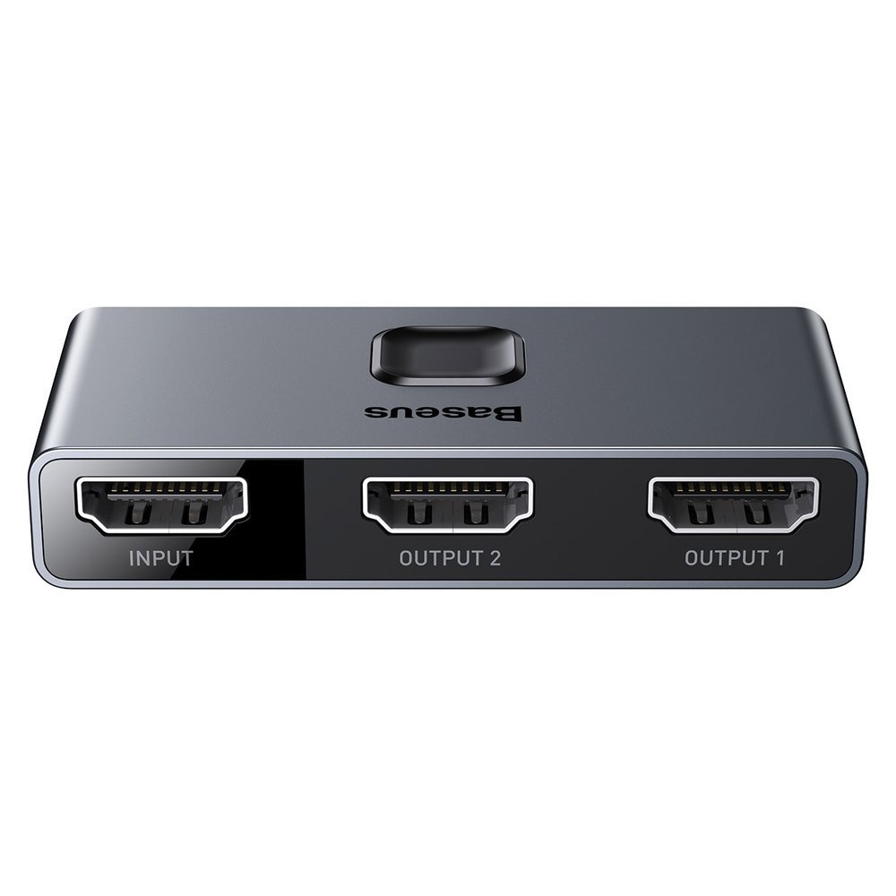 Baseus kaksisuuntainen kytkin splitter kytkin HDMI - 2x HDMI 4K / 30 Hz harmaa (CAHUB-BC0G)