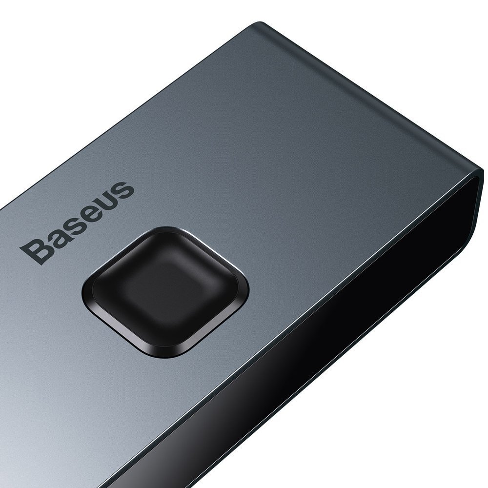 Baseus kaksisuuntainen kytkin splitter kytkin HDMI - 2x HDMI 4K / 30 Hz harmaa (CAHUB-BC0G)