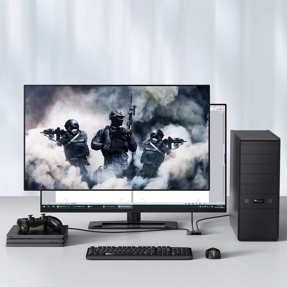 Baseus kaksisuuntainen kytkin splitter kytkin HDMI - 2x HDMI 4K / 30 Hz harmaa (CAHUB-BC0G)