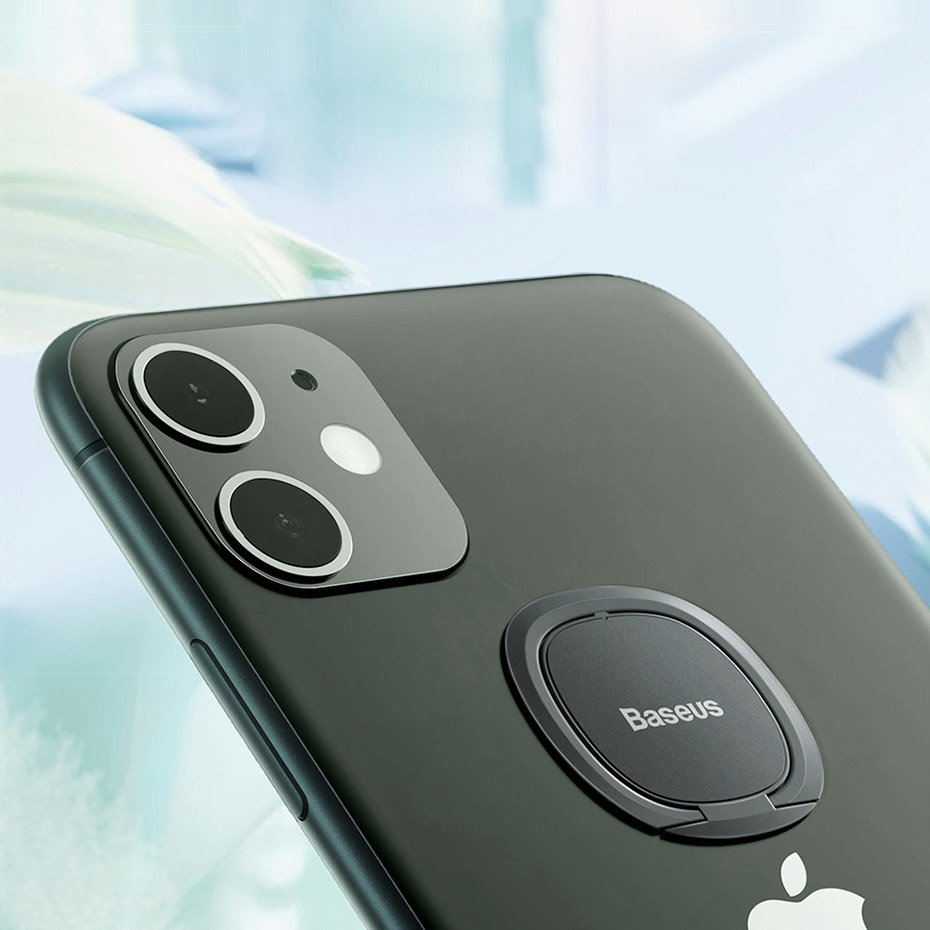 Baseus ultraohut itseliimautuva rengas haltija puhelimen jalusta hopea (SUYB-0S)