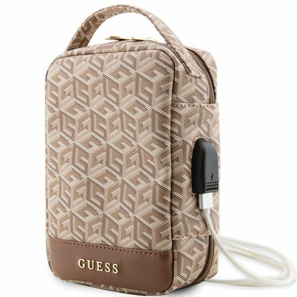 Guess GUHBHGCFSEW Järjestelylaukku - ruskea GCube Stripe