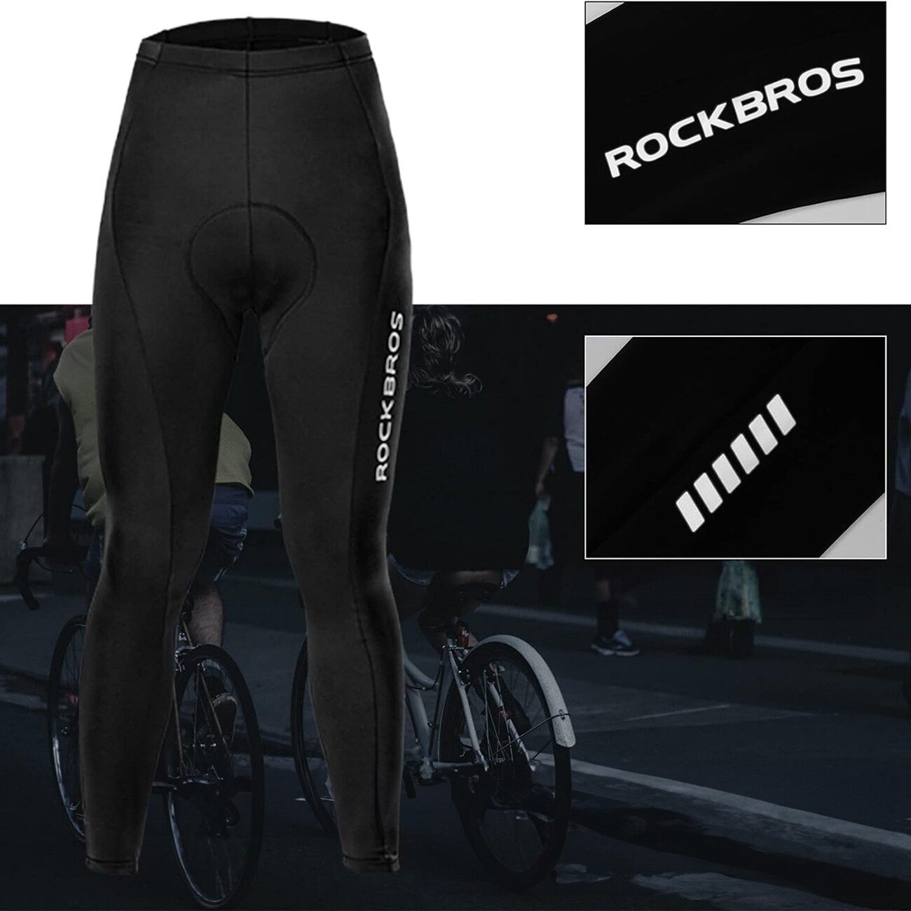 Rockbros RK20043XL Hengittävät pyöräilyhousut XXXL-tyynyllä - Musta