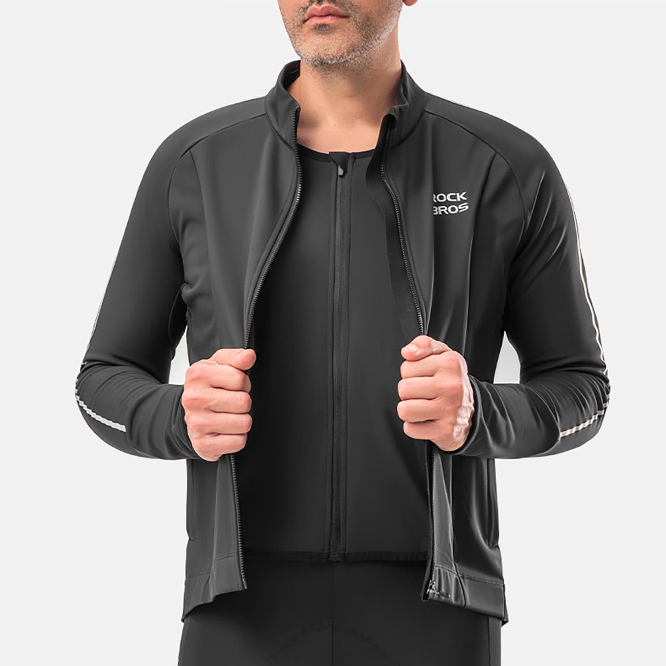 Rockbros 15400002002 Pitkähihainen syksy/talvi Pyöräily Jersey M - Musta