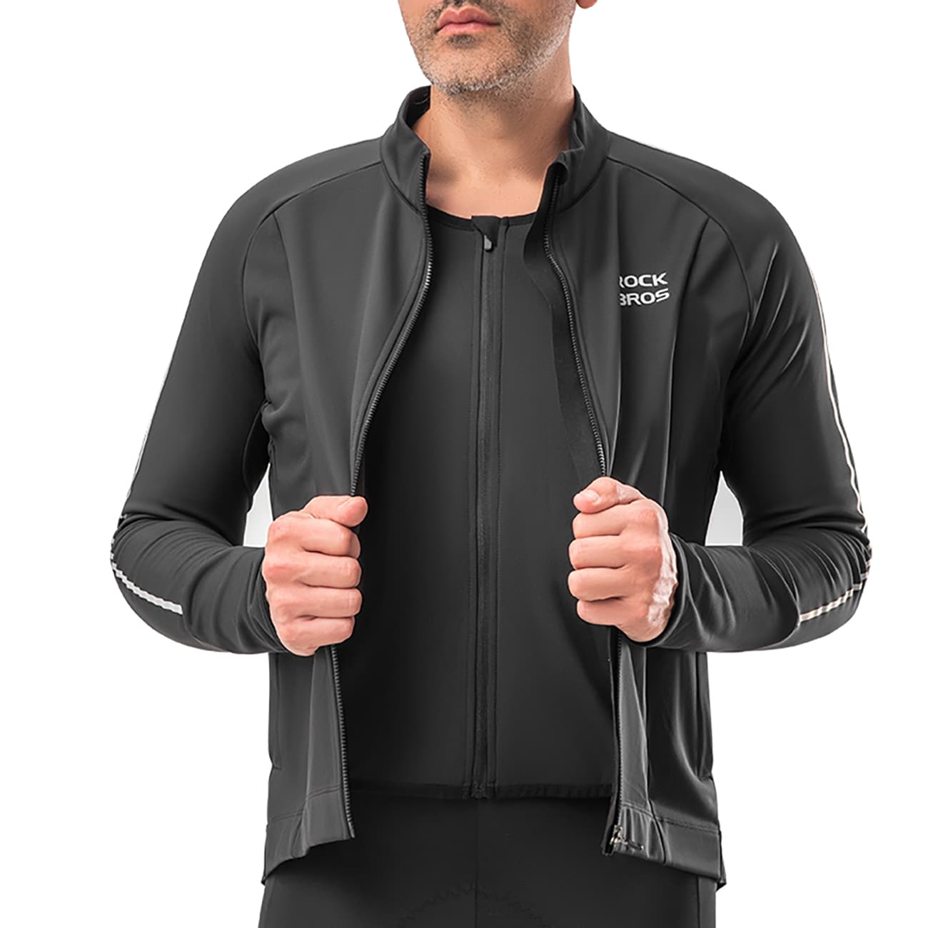 Rockbros 15400002002 Pitkähihainen syksy/talvi Pyöräily Jersey M - Musta