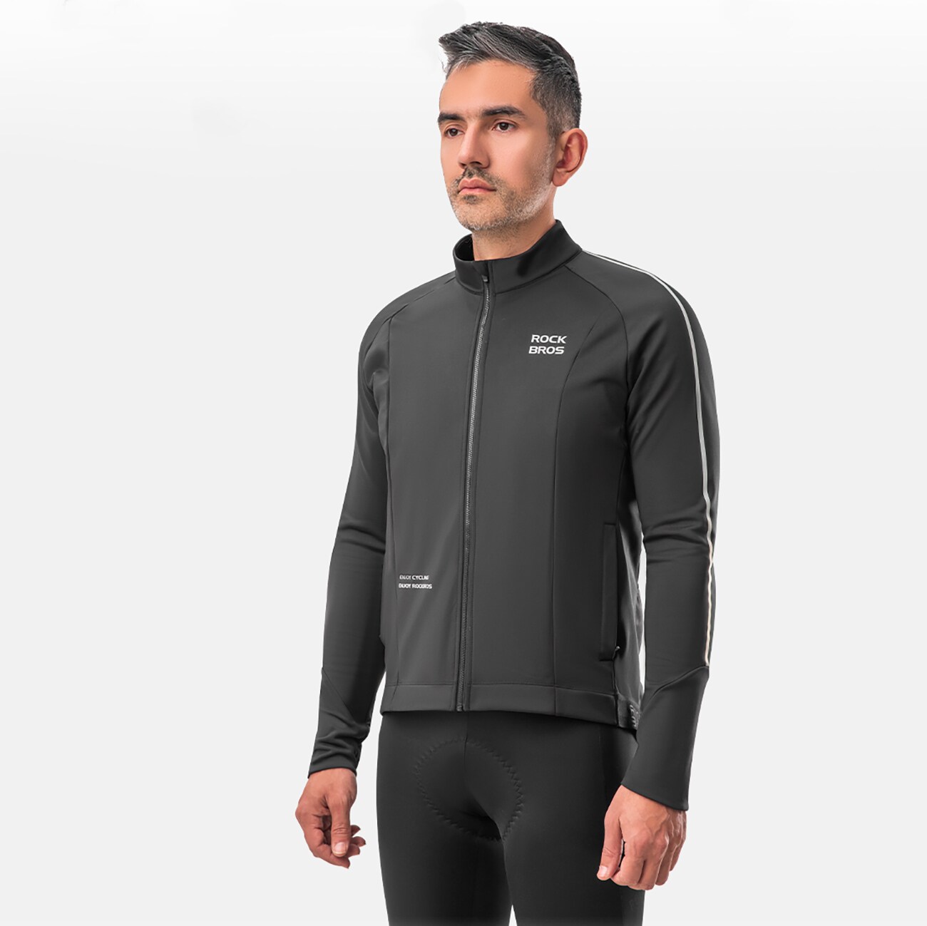 Rockbros 15400002003 Pitkähihainen syksy/talvi Pyöräily Jersey L - Musta