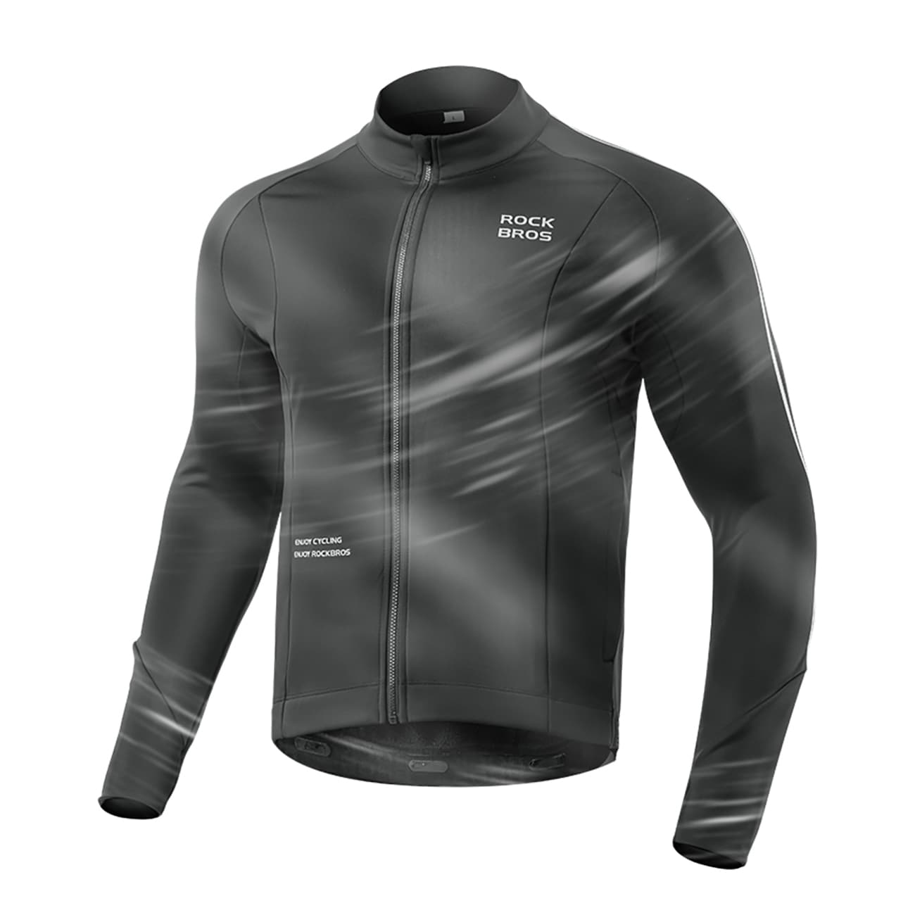 Rockbros 15400002005 Pitkähihainen syksy/talvi XXL Pyöräily Jersey - Musta