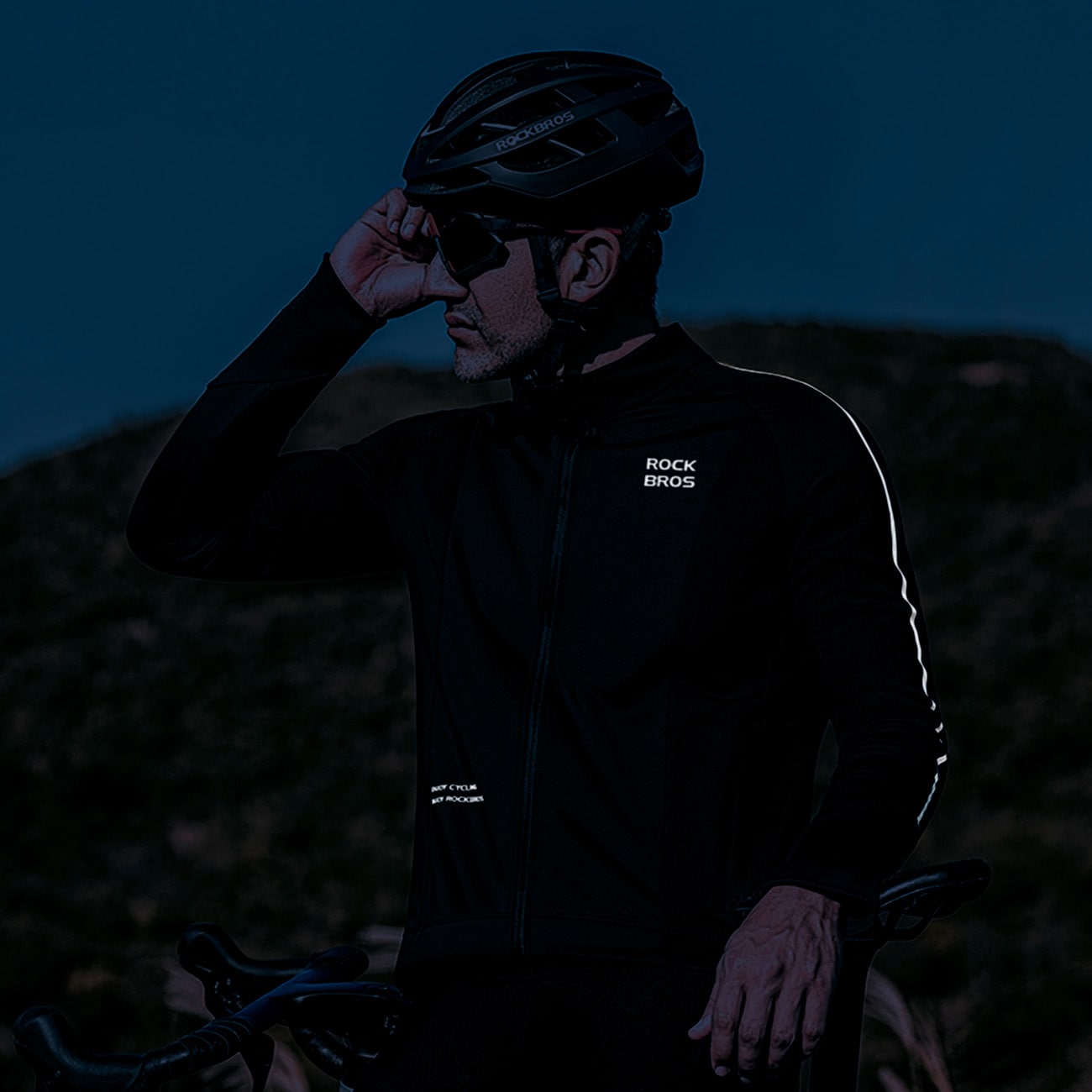 Rockbros 15400002005 Pitkähihainen syksy/talvi XXL Pyöräily Jersey - Musta