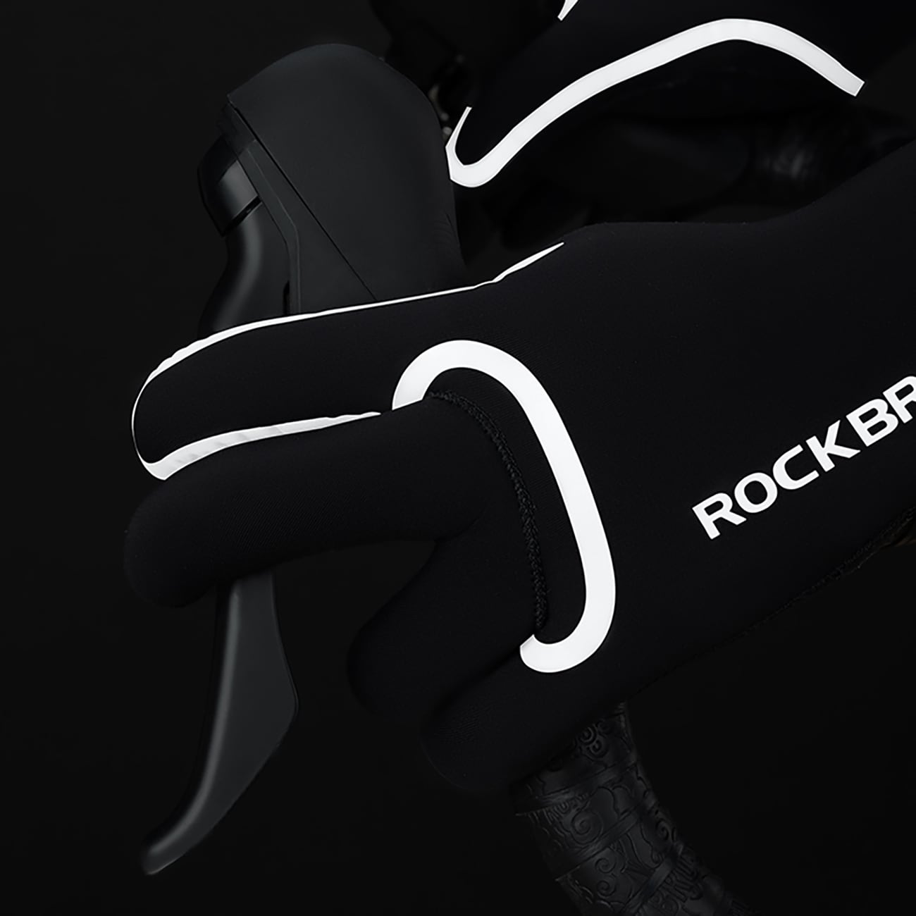 Rockbros Täysin vedenpitävät pyöräilykäsineet, koko: L/XL - Musta