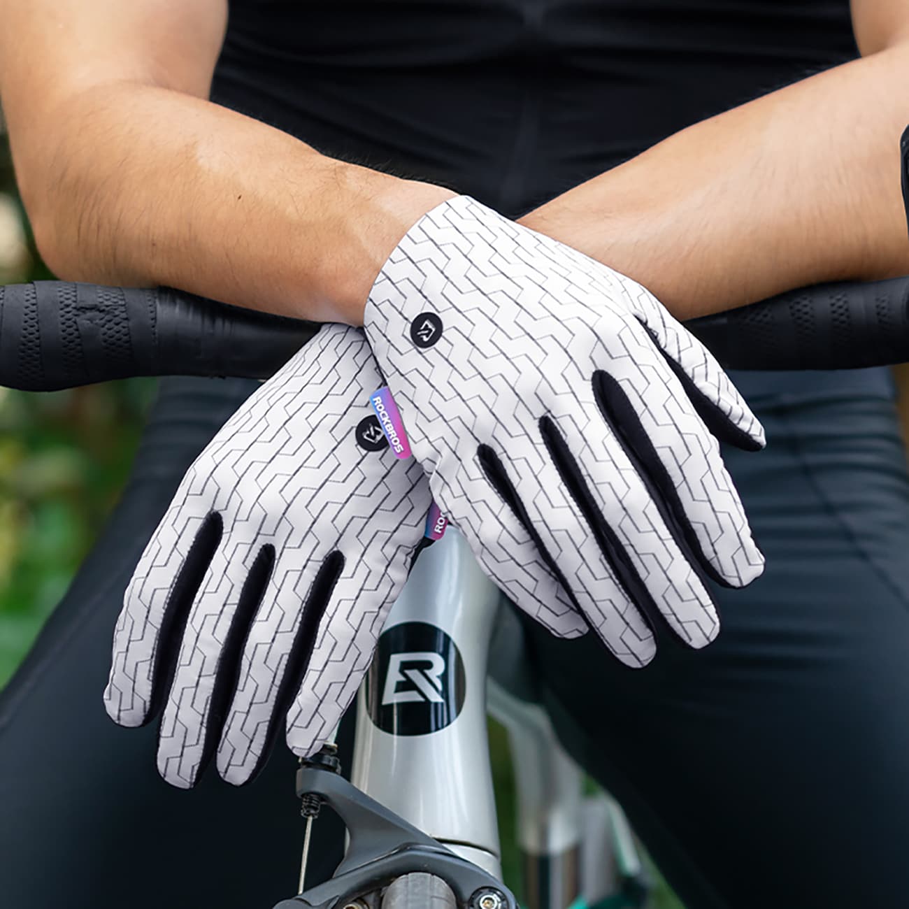 Rockbros MTB pyöräilyhanskat koko: XL - valkoinen ja musta