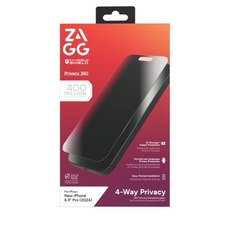 ZAGG InvisibleShield Glass Elite Privacy 360 for iPhone 16 Pro Maxille
