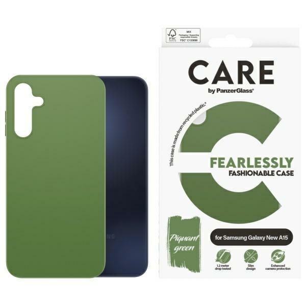 CARE by PanzerGlass Muotikotelo Samsung Galaxy A16 / A16 5G:lle - vihreä
