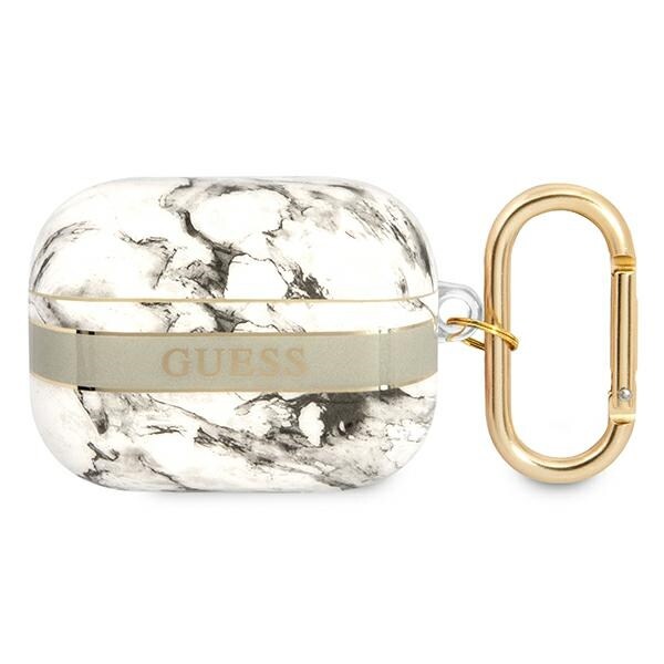 Guess GUAPHCHMAG AirPods Pro -suojus harmaa/harmaa Marble Strap Collection -marmorihihihnan kokoelma