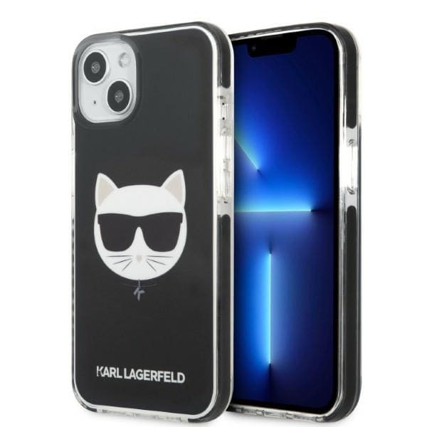 Karl Lagerfeld KLHCP13MTPECK iPhone 13 6.1" kovakotelo musta/musta Choupette Head