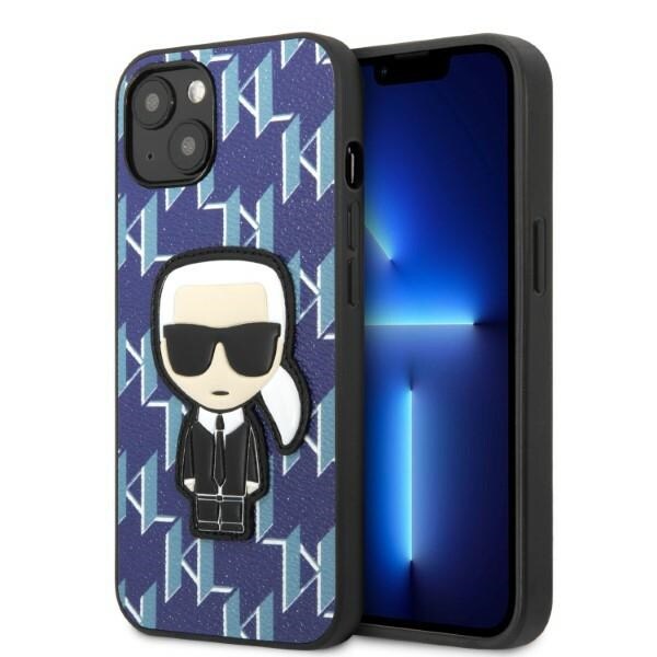 Karl Lagerfeld KLHCP13MPMNIKBL iPhone 13 6.1" kovakotelo sininen/sininen Monogram Ikonik Patch