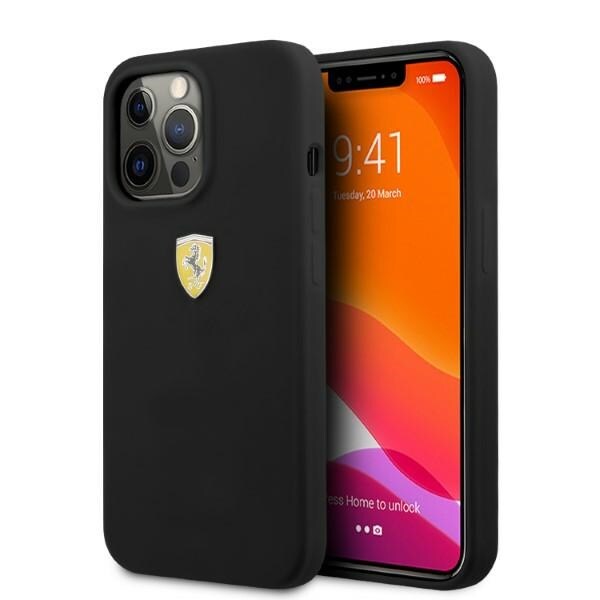 Ferrari FESSIHMP13LBK iPhone 13 Pro / 13 6.1" musta/musta kovakotelo Silikoni MagSafe