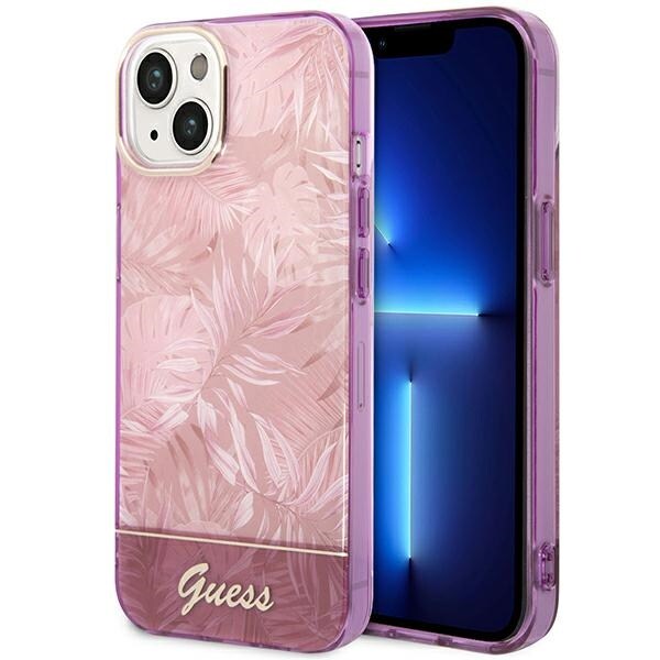 Guess GUHCP14MHGJGHP iPhone 14 Plus 6.7 "pinkki / pinkki kovakotelo Jungle Collection -mallisto