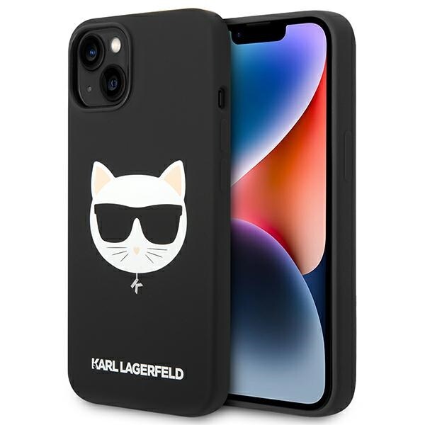 Karl Lagerfeld KLHMP14MSLCHBK iPhone 14 Plus 6.7" Musta Silikoni Choupette Head Magsafe