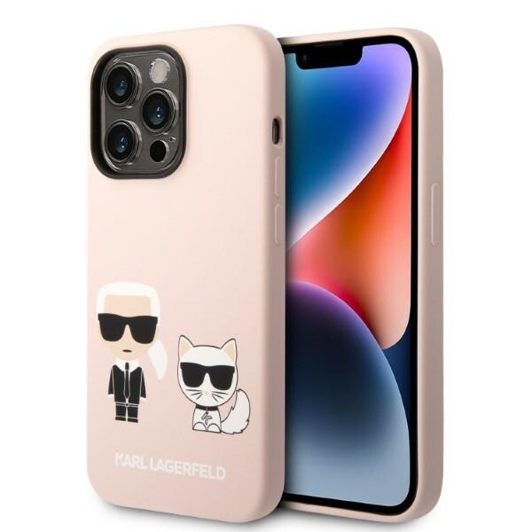 Karl Lagerfeld KLHMP14XSSKCI iPhone 14 Pro Max 6.7" kotelo vaaleanpunainen Silikoni MagSafe