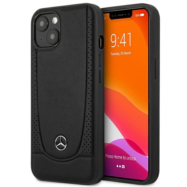 Mercedes MEHCP14MARMBK iPhone 14 Plus 6.7 "musta / musta kovakotelo Nahka Urban