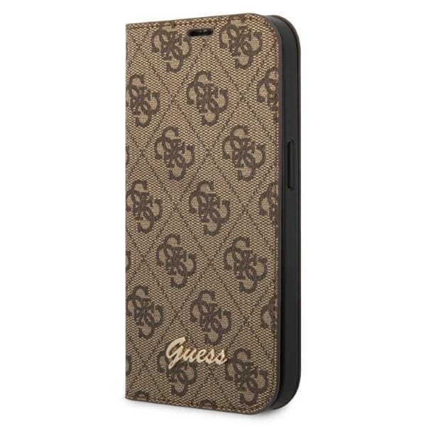 Guess GUBKP14XHG4SHW iPhone 14 Pro Max 6.7 "ruskea / ruskea kirja 4G Vintage Gold Logo