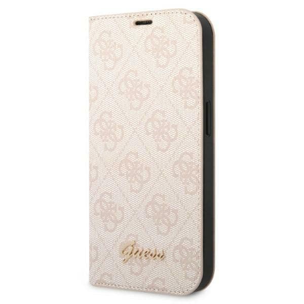Guess GUBKP14LHG4SHP iPhone 14 Pro 6.1" Pink Vintage Gold Logo Case