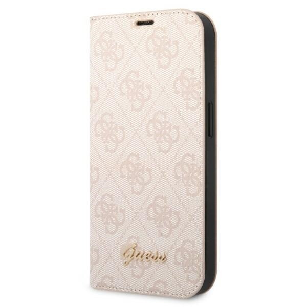 Guess GUBKP14XHG4SHP iPhone 14 Pro Max 6.7" Vaaleanpunainen Kirja 4G Vintage Gold Logo