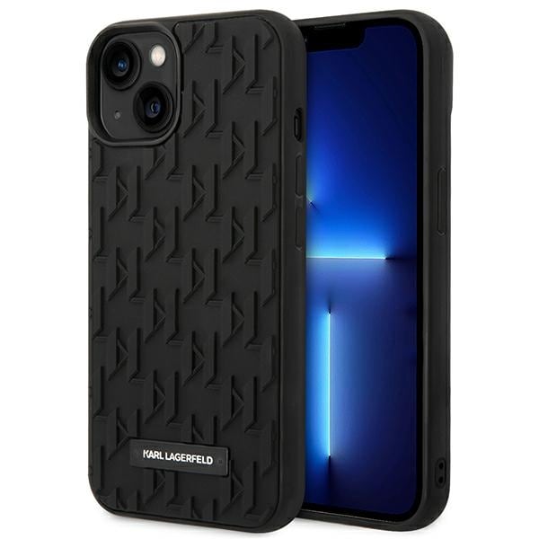 Karl Lagerfeld 3D Monogrammi Kotelo iPhone 14 Plus - Musta