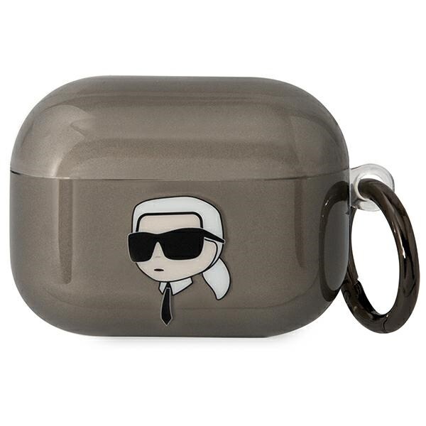 Karl Lagerfeld KLAPHNIKTCK AirPods Pro -suojus musta/musta Karl's Head
