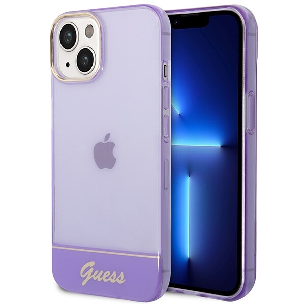 Guess GUHCP14MHGCOU iPhone 14 Plus 6.7" violetti läpikuultava kovakotelo