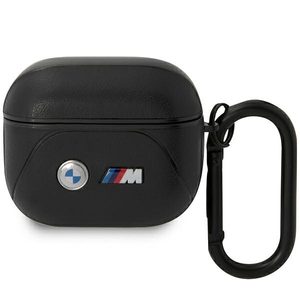 BMW BMA322PVTK AirPods 3 gen suojus musta/musta Nahka kaareva linja