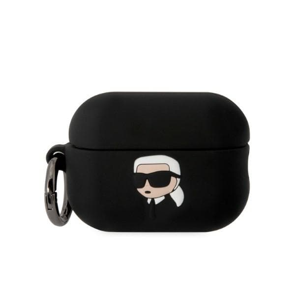 Karl Lagerfeld KLAP2RUNIKK AirPods Pro 2 suojus musta/musta Silikoni Karl Head 3D