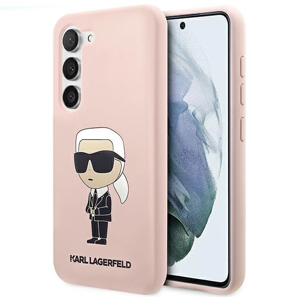 Karl Lagerfeld KLHCS23MSNIKBCP S23+ S916 kovakotelo vaaleanpunainen/vaaleanpunainen Silikoni Ikonik