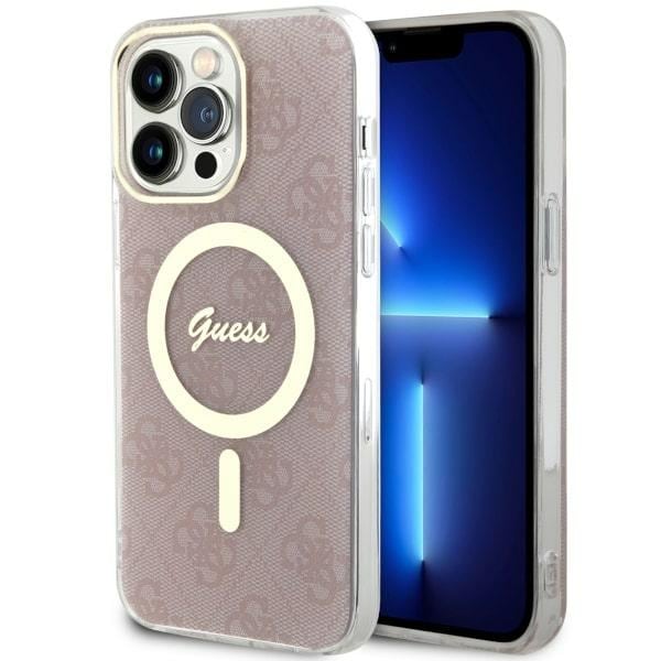 Guess 4G MagSafe -kotelo iPhone 14 Pro Maxille - vaaleanpunainen