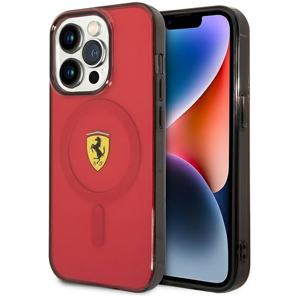 Ferrari FEHMP14XURKR iPhone 14 Pro Max 6.7" punainen kovakotelo Translucent MagSafe