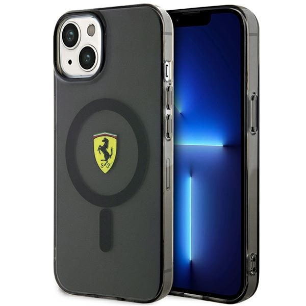 Ferrari FEHMP14SURKK iPhone 14 6.1" musta/musta kovakotelo läpikuultava Magsafe-kansi