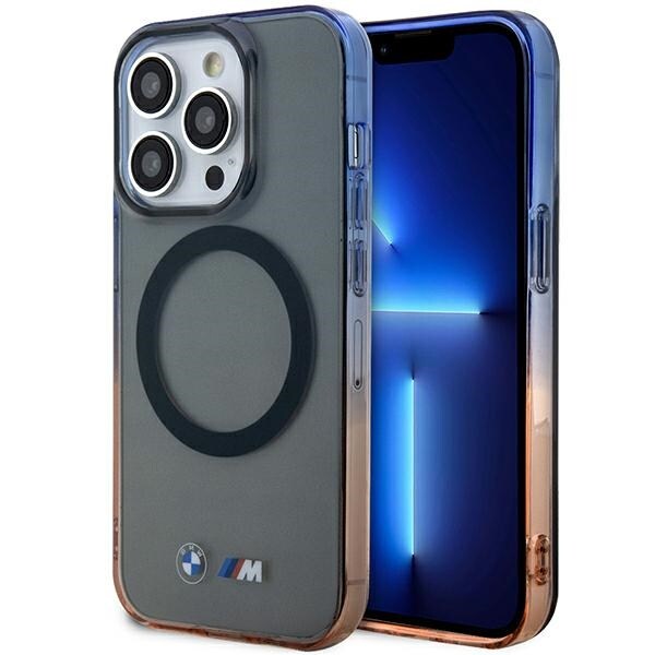 Kotelo BMW BMHMP14LHTGE iPhone 14 Pro 6.1" harmaa/harmaa kovakotelo Gradient Bumper MagSafe