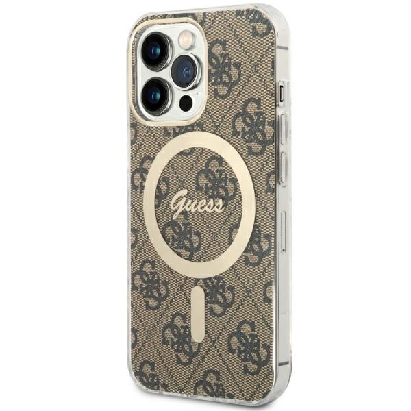 Guess GUHMP13LH4STW iPhone 13 Pro / 13 6.1" ruskea/ruskea kovakotelo 4G MagSafe