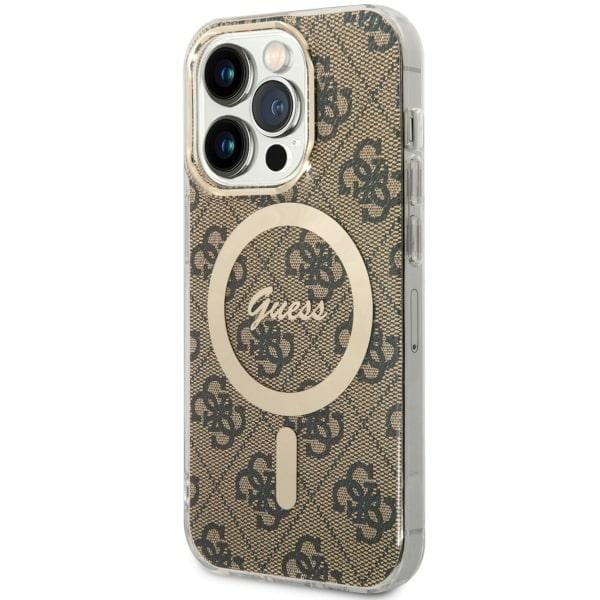 Guess GUHMP14LH4STW iPhone 14 Pro 6.1" ruskea/ruskea kovakotelo 4G MagSafe