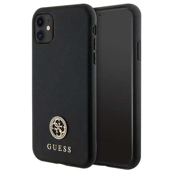 Guess Strass metalli logo iPhone 11 / Xr 6.1" kotelo - musta