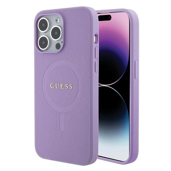Guess GUHMP15XPSAHMCU iPhone 15 Pro Max 6.7" violetti/lila kovakotelo Saffiano MagSafe
