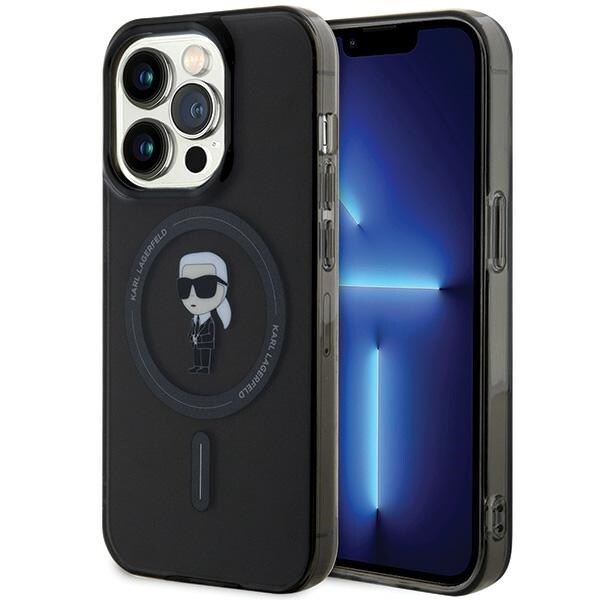 Karl Lagerfeld KLHMP15XHFCKNOK iPhone 15 Pro Max 6.7" musta kovakotelo IML Ikonik MagSafe
