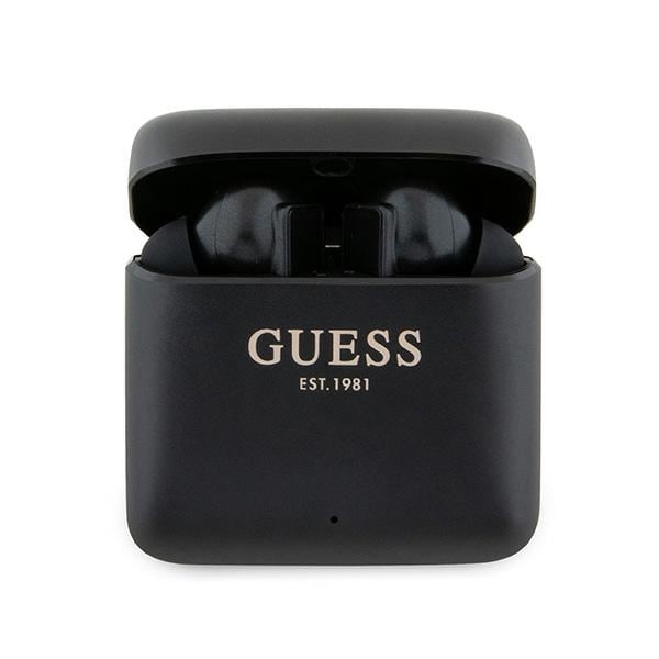 Guess Bluetooth-kuulokkeet GUTWSSU20ALEGK TWS + telakointiasema musta/musta Painettu logo
