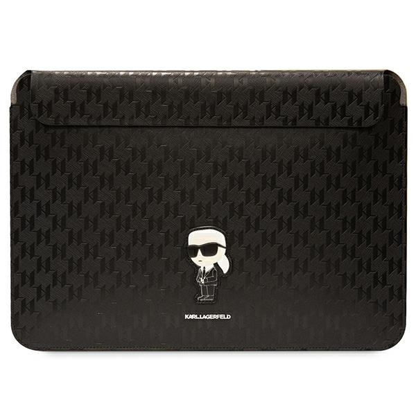 Karl Lagerfeld Saffiano Monogram Ikonik -kotelo 14" kannettavalle tietokoneelle - musta