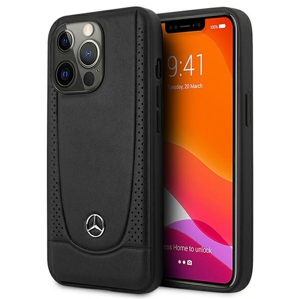 Mercedes MEHCP15XARMBK iPhone 15 Pro Max 6.7" musta/musta kovakotelo Nahka Urban