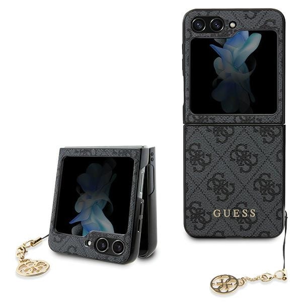 Guess 4G Charms Collection -kotelo Samsung Galaxy Z Flip 5:lle - harmaa