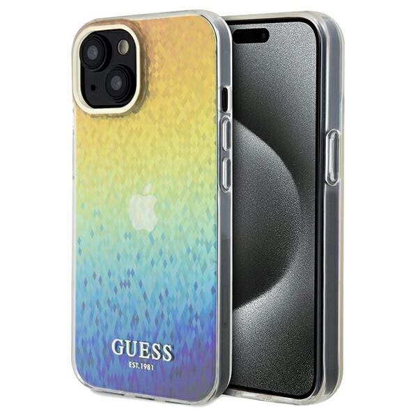 Guess IML Faceted Mirror Disco Iridescent tapauksessa iPhone 14 / 15 / 13 - monivärinen